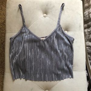 Victoria’s Secret shimmery cropped pajama top